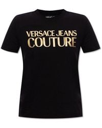 Versace Jeans Couture - Logo Thick Foil T-Shirt - Lyst