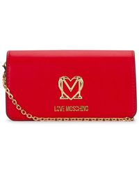 24 % de réduction PORTAFOGLI PU ROSSOfemmeRougeNormale Love Moschino en coloris Rouge Femme Accessoires Portefeuilles et porte-cartes 