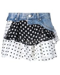 ALL-IN - Polka Dot Ruffle Mini Skirt - Lyst