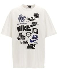 COMME DES GARÇON BLACK - X Nike Logo Printed Crewneck T-shirt - Lyst