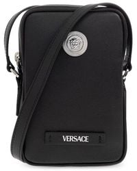 Versace - Leather Shoulder Bag, - Lyst