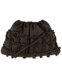Alysi - Crochet Bead Embellished Medium Shoulder Bag - Lyst