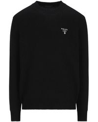 Prada - Embroidered Wool Jumper - Lyst