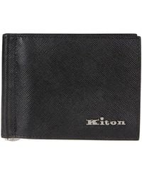 Kiton - Logo Plaque Bi-fold Card Holder - Lyst