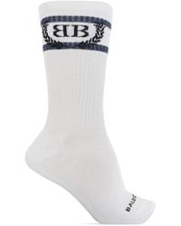 Balenciaga - Cotton Socks With Logo - Lyst