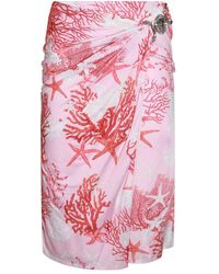 Versace - "Baroque Sea Jersey Skirt - Lyst