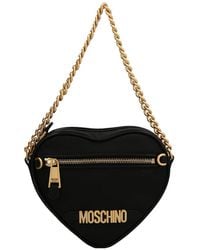 Moschino - Heart Shape Nylon Shoulder Bag - Lyst