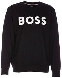 BOSS - Logo Print Sweatshirt - Lyst