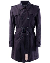 Herno Belted Double-breasted Trench Coat - Blue