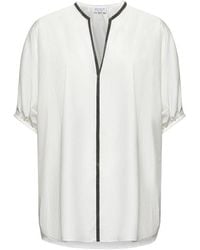 Brunello Cucinelli - Monili Embellished Short-Sleeved Top - Lyst