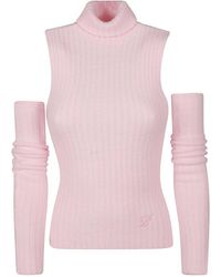 Blumarine - Cut Out Turtleneck Sweater - Lyst