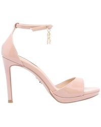 Steve Madden - Logo Charm Ankle-Strap Sandals - Lyst