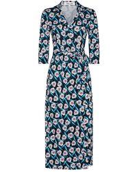 Diane von Furstenberg - Abigail Print Silk Midi Wrap Dress - Lyst