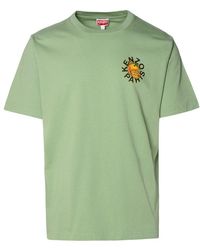 KENZO - Green Cotton T-shirt - Lyst