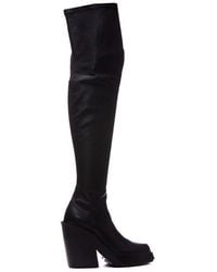 Vic Matié - Pointed Toe High Block Heel Boots - Lyst