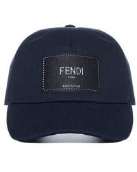 Fendi - Logo-patch Cotton Cap - Lyst