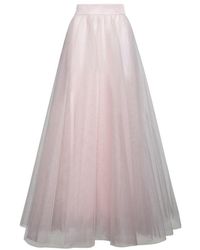 Zimmermann - Pale Tulle Maxi Skirt - Lyst