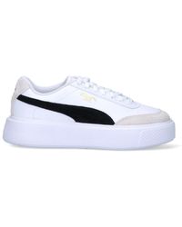 puma oslo femme trainers with in white and tan