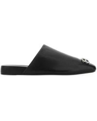 Balenciaga - Cosy Bb Leather Slippers - Lyst