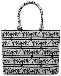 MSGM - Medium 'Tote' Two-Tone Tela Bag - Lyst