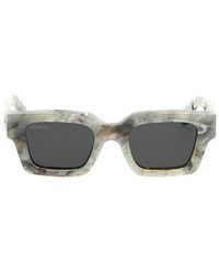 OFF-WHITE Virgil Black Grey Square Sunglasses With Box OERI008