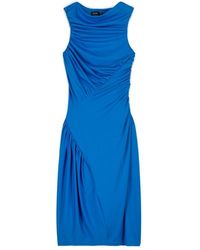 Atlein - Asymmetric Ruched Jersey Mini Dress - Lyst