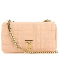 Burberry - Lola Small Quilted Logo Plaque Crossbody Bag - Lyst