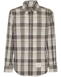 Thom Browne - Checked Long-sleeved Buttoned Shirt - Lyst