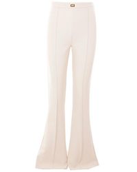 Elisabetta Franchi - Butter Flared Trouser With Logo - Lyst