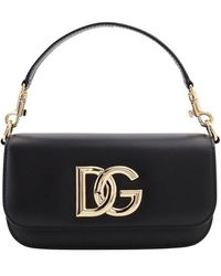 Dolce & Gabbana - 3.5 Logo Plaque Small Shoulder Bag - Lyst
