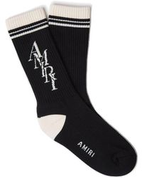 Amiri - Two-Tone Logo Socks - Lyst