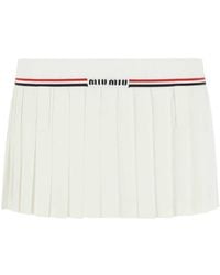 Miu Miu - Pleated Miniskirt - Lyst