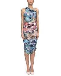 Just Cavalli - Printed Midi Dress - Lyst