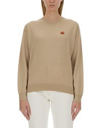 KENZO - Jersey With Logo Patch - Lyst