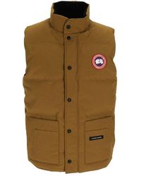 Canada Goose - Logo Patch Button-up Gilet - Lyst