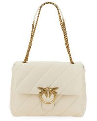 Pinko - Love Big Puff Crossbody Bags White - Lyst