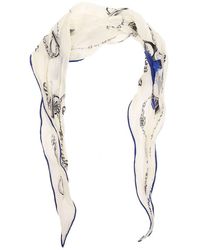 Burberry - Knight Hardware Contrasted Trim Scarf - Lyst