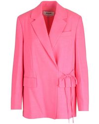 MSGM - Lace-up Tailored Blazer - Lyst