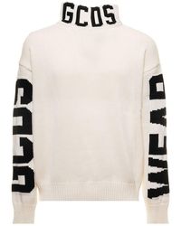 Gcds - High Neck Logo Sweater - Lyst