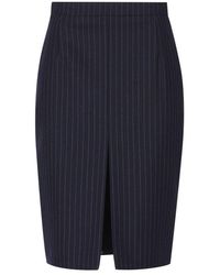Saint Laurent - Striped Pencil Skirt - Lyst