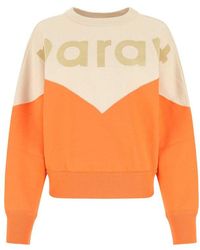 Étoile Isabel Marant Logo Print Two-tone Sweater - Orange