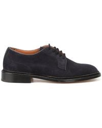 Tricker's - Robert Navy Suede Derby Shoes - Lyst