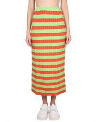 Sunnei - Striped Long Skirt - Lyst