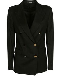 Tagliatore - Peak-Lapels Double-Breasted Blazer - Lyst