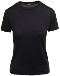 Theory - Fitted Crewneck T-Shirt - Lyst