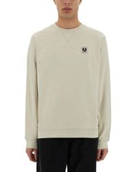Belstaff - Logo Patch Crewneck Sweater - Lyst