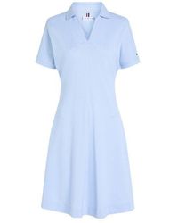 Tommy Hilfiger - V-Neck Flared Dress - Lyst