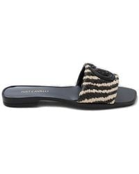 Just Cavalli - Logo Plaque Sandals - Lyst