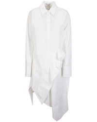 JW Anderson - Deconstructed Drape Shirt Dress - Lyst