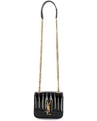 Saint Laurent - 'vicky Small' Glossy Shoulder Bag - Lyst